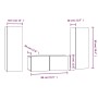 TV-Möbelset 3-teilig aus geräuchertem Eichensperrholz von vidaXL, TV-Möbel - Ref: Foro24-3120233, Preis: 110,16 €, Rabatt: %
