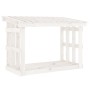 Massives weißes Kiefernholz Holzschuppen 108x64,5x77 cm von vidaXL, Zubehör für Taschen und Brennholzhalter - Ref: Foro24-822...
