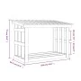 Massives weißes Kiefernholz Holzschuppen 108x64,5x77 cm von vidaXL, Zubehör für Taschen und Brennholzhalter - Ref: Foro24-822...