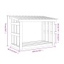 Massives weißes Kiefernholz Holzschuppen 108x64,5x77 cm von vidaXL, Zubehör für Taschen und Brennholzhalter - Ref: Foro24-822...