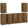 Muebles para TV 7 uds contrachapado roble marrón 30,5x30x60 cm de vidaXL, Muebles TV - Ref: Foro24-3120337, Precio: 168,98 €,...