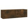 Juego de muebles de pared para TV contrachapado roble ahumado de vidaXL, Muebles TV - Ref: Foro24-3120302, Precio: 115,06 €, ...