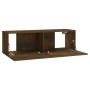 Juego de muebles de pared para TV contrachapado roble ahumado de vidaXL, Muebles TV - Ref: Foro24-3120302, Precio: 115,06 €, ...