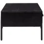 Couchtisch aus massivem schwarzem Kiefernholz, 90 x 50 x 35 cm von vidaXL, Couchtisch - Ref: Foro24-349930, Preis: 132,42 €, ...