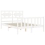 Estructura de cama sin colchón madera de pino blanca 120x200 cm