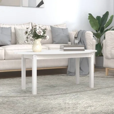 Couchtisch aus massivem weißem Kiefernholz, 110 x 55 x 45 cm von vidaXL, Couchtisch - Ref: Foro24-822343, Preis: 72,50 €, Rab...
