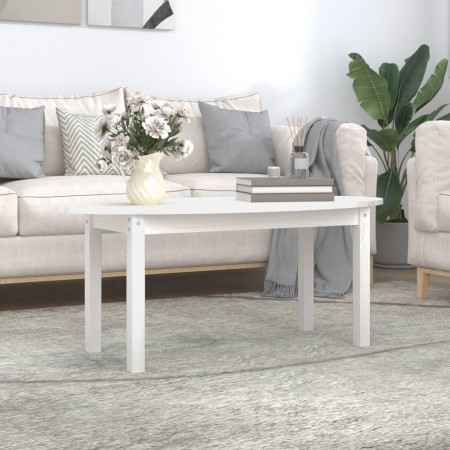 Couchtisch aus massivem weißem Kiefernholz, 110 x 55 x 45 cm von vidaXL, Couchtisch - Ref: Foro24-822343, Preis: 73,41 €, Rab...