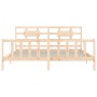 Estructura de cama sin colchón madera maciza de pino 200x200 cm