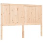 Estructura de cama de matrimonio con cabecero madera maciza