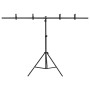 Soporte para fondos en forma de T negro 151x60x(70-200) cm de vidaXL, Montajes de estudio - Ref: Foro24-190252, Precio: 30,82...