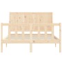 Estructura de cama sin colchón madera de pino blanca 140x200 cm