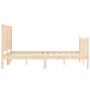 Estructura de cama sin colchón madera de pino blanca 140x200 cm