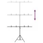 T-Kulissenhalter schwarz 151x60x(70-200) cm von vidaXL, Studiomontagen - Ref: Foro24-190252, Preis: 37,03 €, Rabatt: %
