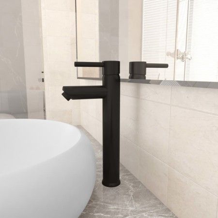 Black bathroom mixer tap 12x30 cm by vidaXL, Faucets - Ref: Foro24-149088, Price: 38,93 €, Discount: %