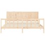 Estructura de cama sin colchón madera maciza de pino 200x200 cm