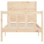 Estructura de cama con cabecero madera maciza