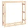 Estante para leña madera maciza de pino 100x25x100 cm de vidaXL, Accesorios para bolsas y soportes de leña - Ref: Foro24-8224...