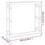 Estante para leña madera maciza de pino 100x25x100 cm de vidaXL, Accesorios para bolsas y soportes de leña - Ref: Foro24-8224...