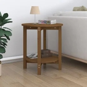 Honey brown solid pine wood coffee table Ø55x60 cm by vidaXL, Coffee table - Ref: Foro24-822355, Price: 48,88 €, Discount: %
