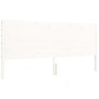 Estructura de cama sin colchón madera maciza blanca 200x200 cm