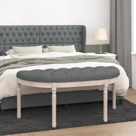 Banco de tela gris oscuro 110,5x45x49 cm de vidaXL, Bancos - Ref: Foro24-344416, Precio: 138,63 €, Descuento: %
