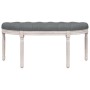 Banco de tela gris oscuro 110,5x45x49 cm de vidaXL, Bancos - Ref: Foro24-344416, Precio: 138,63 €, Descuento: %
