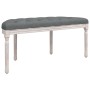 Banco de tela gris oscuro 110,5x45x49 cm de vidaXL, Bancos - Ref: Foro24-344416, Precio: 138,63 €, Descuento: %