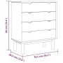 OTTA chest of drawers solid pine wood brown and gray 76.5x39.5x90 cm by vidaXL, Drawers - Ref: Foro24-348583, Price: 127,04 €...