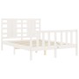 Estructura de cama sin colchón madera de pino blanca 120x200 cm