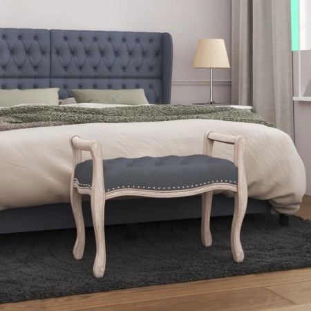 Banco de terciopelo gris oscuro 80x45x60 cm de vidaXL, Bancos - Ref: Foro24-344433, Precio: 120,61 €, Descuento: %