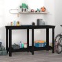 Werkbank aus massivem schwarzem Kiefernholz, 140 x 50 x 80 cm von vidaXL, Arbeitstische - Ref: Foro24-822510, Preis: 131,96 €...