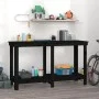 Werkbank aus massivem schwarzem Kiefernholz, 140 x 50 x 80 cm von vidaXL, Arbeitstische - Ref: Foro24-822510, Preis: 130,27 €...