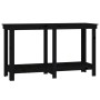 Werkbank aus massivem schwarzem Kiefernholz, 140 x 50 x 80 cm von vidaXL, Arbeitstische - Ref: Foro24-822510, Preis: 131,96 €...