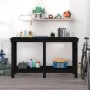 Werkbank aus massivem schwarzem Kiefernholz, 140 x 50 x 80 cm von vidaXL, Arbeitstische - Ref: Foro24-822510, Preis: 131,96 €...