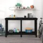 Werkbank aus massivem schwarzem Kiefernholz, 140 x 50 x 80 cm von vidaXL, Arbeitstische - Ref: Foro24-822510, Preis: 130,27 €...