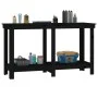 Solid black pine wood workbench 140x50x80 cm by vidaXL, Work tables - Ref: Foro24-822510, Price: 130,27 €, Discount: %