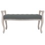 Banco de tela gris oscuro 110x45x60 cm de vidaXL, Bancos - Ref: Foro24-344437, Precio: 95,52 €, Descuento: %