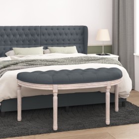 Banco de terciopelo gris oscuro 110,5x45x49 cm by vidaXL, Banks - Ref: Foro24-344419, Price: 97,14 €, Discount: %