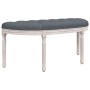 Banco de terciopelo gris oscuro 110,5x45x49 cm de vidaXL, Bancos - Ref: Foro24-344419, Precio: 91,63 €