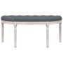 Banco de terciopelo gris oscuro 110,5x45x49 cm de vidaXL, Bancos - Ref: Foro24-344419, Precio: 91,63 €