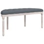 Banco de terciopelo gris oscuro 110,5x45x49 cm de vidaXL, Bancos - Ref: Foro24-344419, Precio: 91,63 €