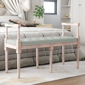 Banco de terciopelo gris claro 110x40x70 cm von vidaXL, Banken - Ref: Foro24-344425, Preis: 117,37 €, Rabatt: %