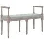 Banco de terciopelo gris claro 110x40x70 cm de vidaXL, Bancos - Ref: Foro24-344425, Precio: 116,03 €, Descuento: %