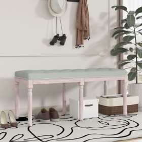 Light gray velvet bench 110x40x49 cm by vidaXL, Banks - Ref: Foro24-344453, Price: 103,19 €, Discount: %