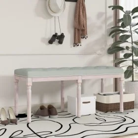 Light gray velvet bench 110x40x49 cm by vidaXL, Banks - Ref: Foro24-344453, Price: 101,94 €, Discount: %