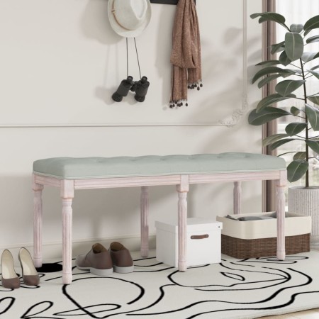 Banco de terciopelo gris claro 110x40x49 cm de vidaXL, Bancos - Ref: Foro24-344453, Precio: 103,12 €, Descuento: %