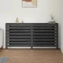 Solid gray pine wood radiator cover 169x19x84 cm by vidaXL, Accessories for heating radiators - Ref: Foro24-822608, Price: 90...