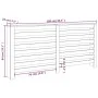 Solid gray pine wood radiator cover 169x19x84 cm by vidaXL, Accessories for heating radiators - Ref: Foro24-822608, Price: 90...