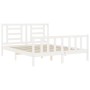 Estructura de cama sin colchón madera maciza de pino 160x200 cm