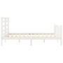 Estructura de cama sin colchón madera maciza de pino 160x200 cm